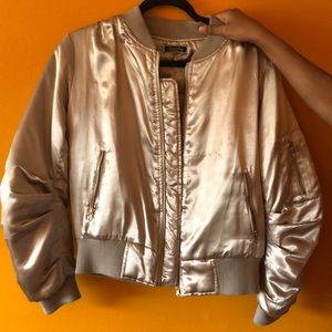 Gold bomber jacket